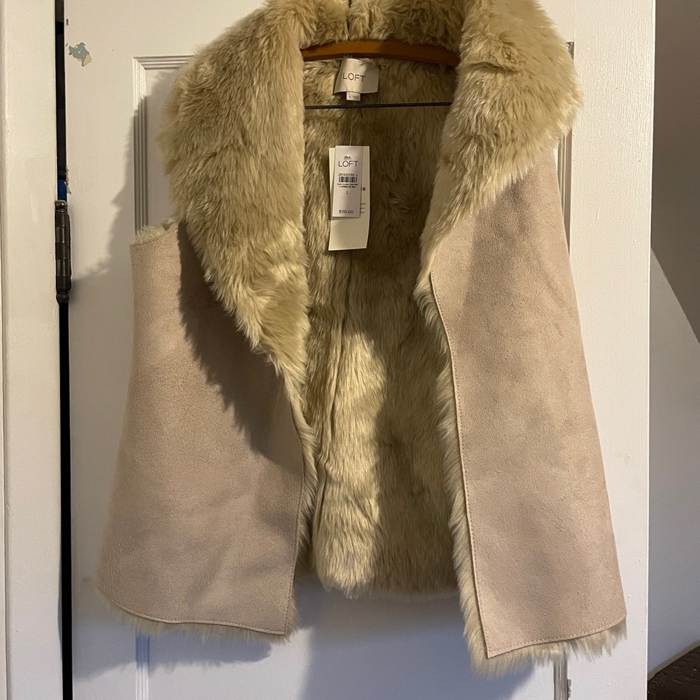 LOFT Women's Cream Teddy Jacket